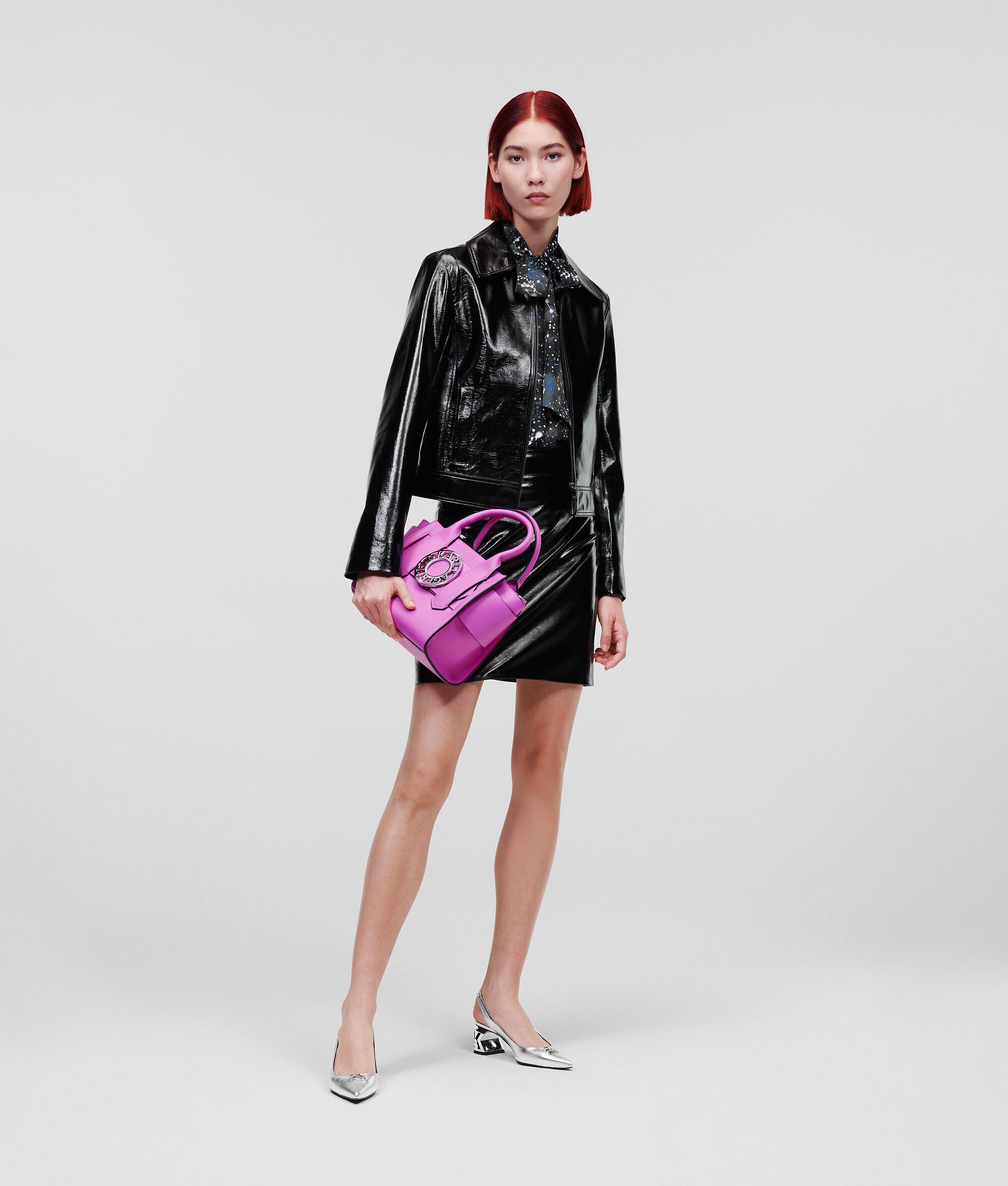 (image for) Smooth FAUX PATENT LEATHER JACKET